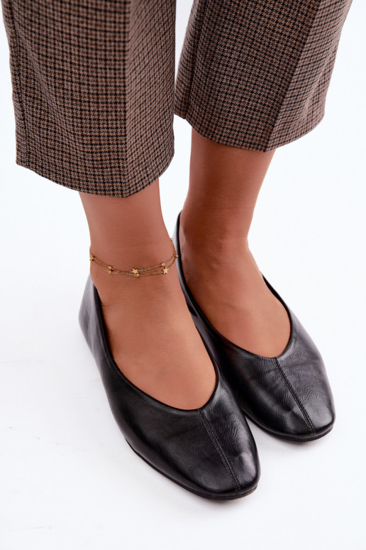 Ballerinas mit dekorativem Stick in Schwarz Iralia