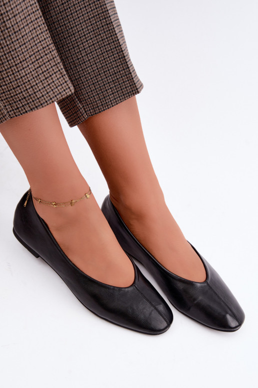 Ballerinas mit dekorativem Stick in Schwarz Iralia