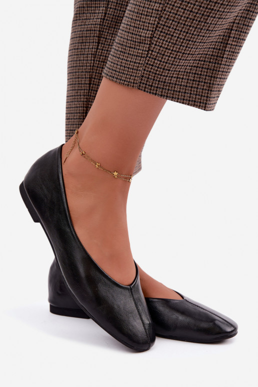 Ballerinas mit dekorativem Stick in Schwarz Iralia
