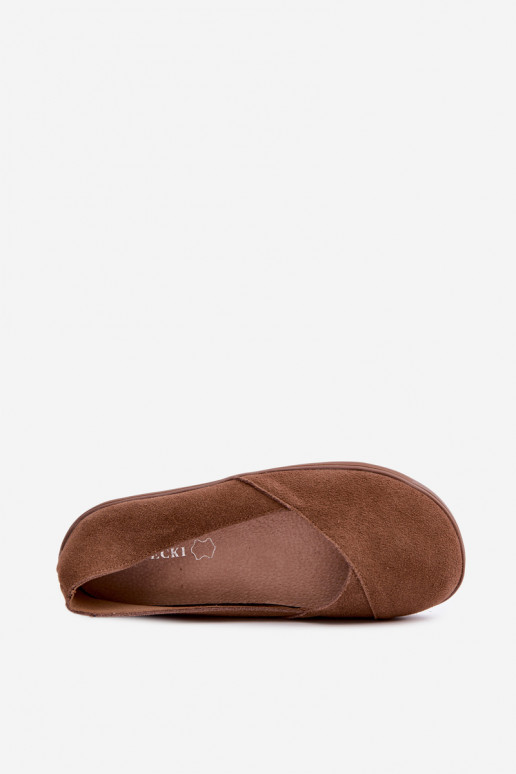 Barefoot Ballerinas aus Kunstveloursleder in Braun Mirelia