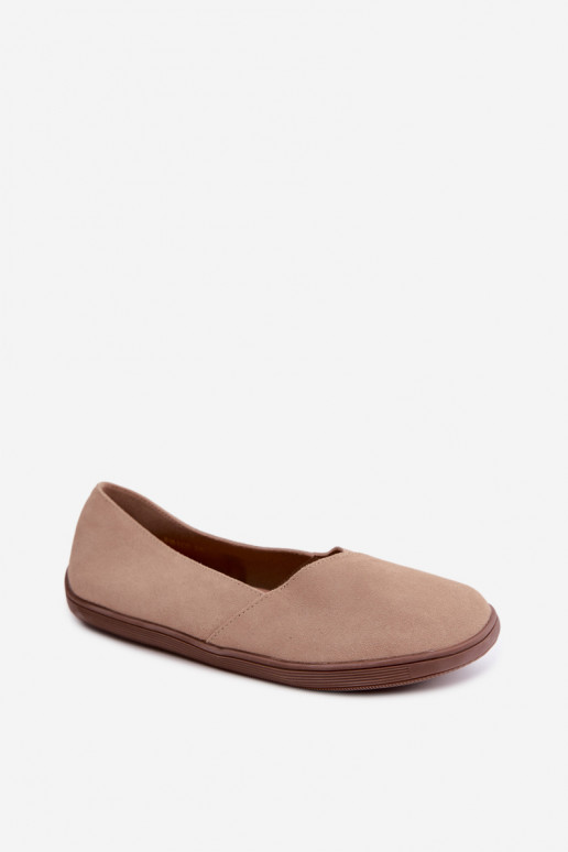 Warme Damen Ballerinas aus Kunstveloursleder Mirelia