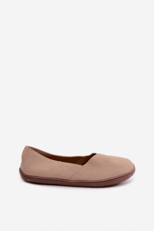 Warme Damen Ballerinas aus Kunstveloursleder Mirelia