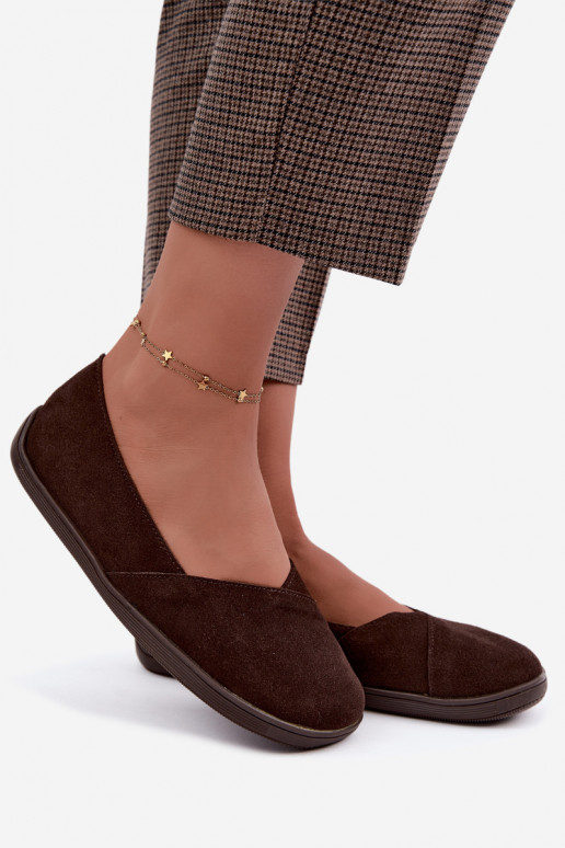 Damen Ballerinas aus Kunstveloursleder Mirelia