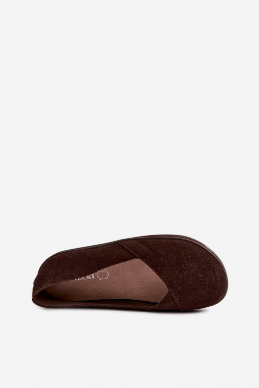 Damen Ballerinas aus Kunstveloursleder Mirelia