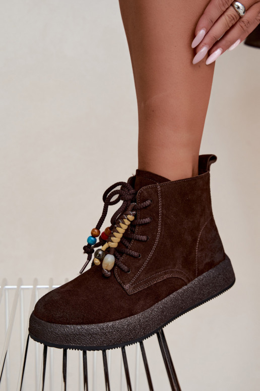 Haut INildlederschuhe Feminin sich Zuarm laufen Artiker 59C1133 CzekoladoZue