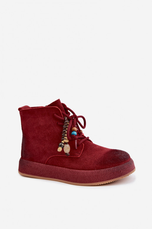 Haut INildlederschuhe Feminin sich Zuarm laufen Artiker 59C1131 Burgund