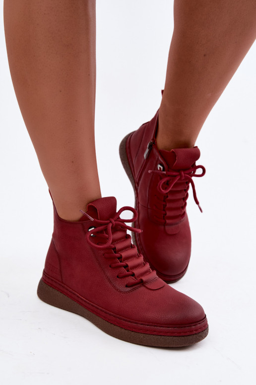 Haut sich Zuarm laufen Damenstiefel Artiker 59C1119 Burgund