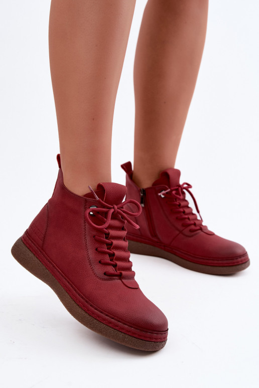 Haut sich Zuarm laufen Damenstiefel Artiker 59C1119 Burgund