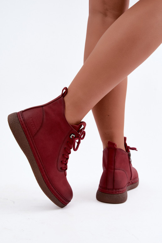 Haut sich Zuarm laufen Damenstiefel Artiker 59C1119 Burgund