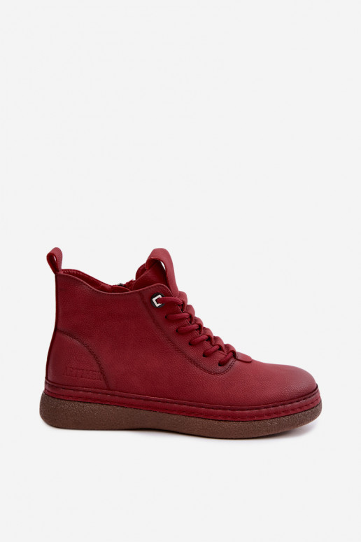 Haut sich Zuarm laufen Damenstiefel Artiker 59C1119 Burgund