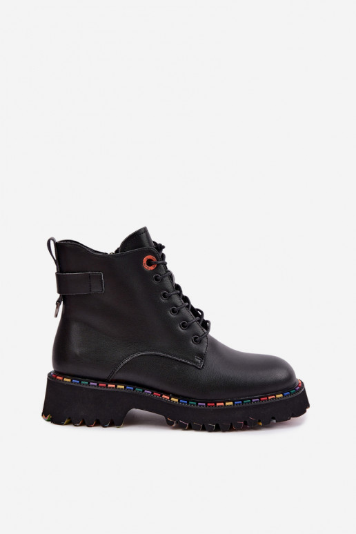 Haut Arbeitsstiefeletten Feminin Artiker 55C0509 schZuarze Farbe