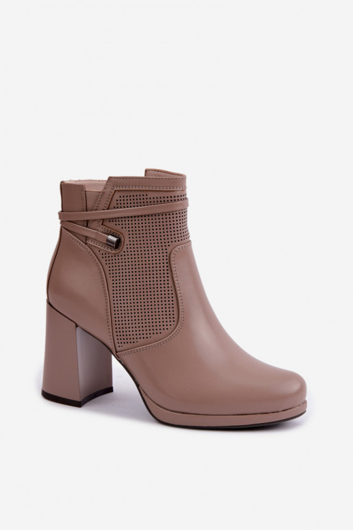 sich Zuarm laufen Stiefel mit Absätzen Beige Ermöglichtlissa