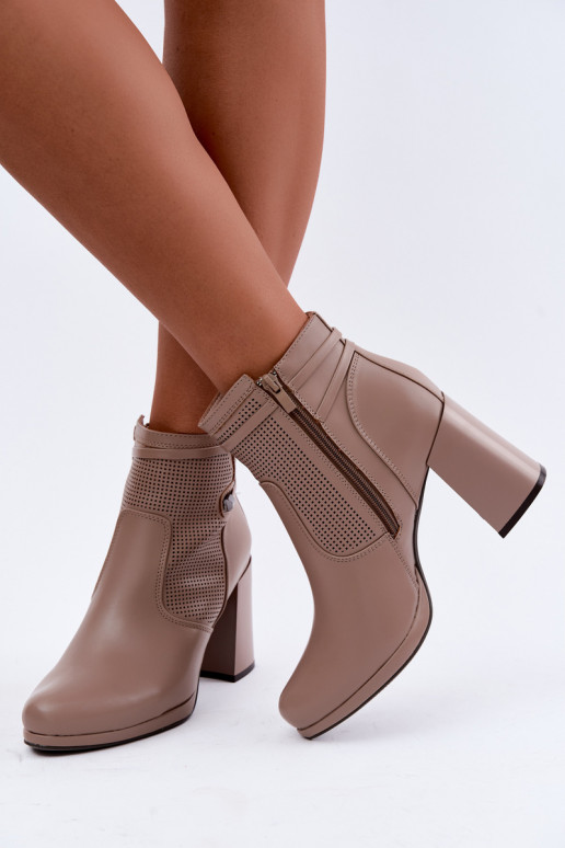sich Zuarm laufen Stiefel mit Absätzen Beige Ermöglichtlissa