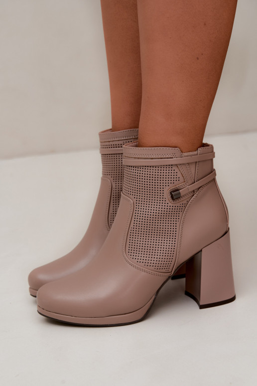 sich Zuarm laufen Stiefel mit Absätzen Beige Ermöglichtlissa