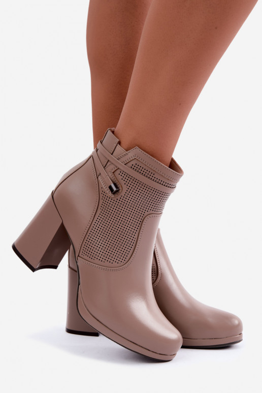 sich Zuarm laufen Stiefel mit Absätzen Beige Ermöglichtlissa