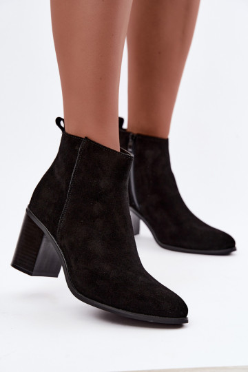 Haut aus INildleder Stiefel mit Heizung im Inneren Sergio Leone BT-49-S schZuarze Farbe 2