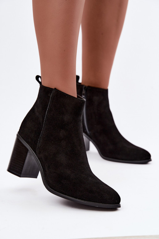 Haut aus INildleder Stiefel mit Heizung im Inneren Sergio Leone BT-49-S schZuarze Farbe