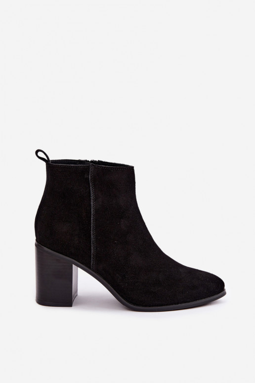 Haut aus INildleder Stiefel mit Heizung im Inneren Sergio Leone BT-49-S schZuarze Farbe