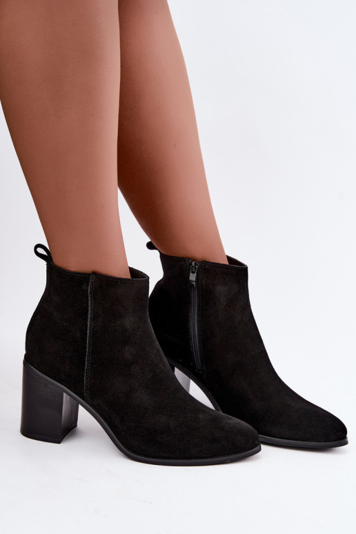 Haut aus INildleder Stiefel mit Heizung im Inneren Sergio Leone BT-49-S schZuarze Farbe