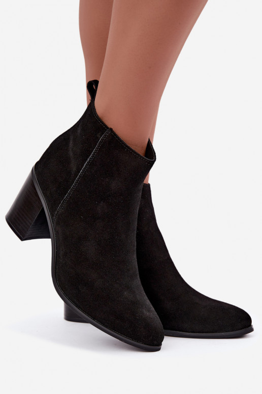 Haut aus INildleder Stiefel mit Heizung im Inneren Sergio Leone BT-49-S schZuarze Farbe