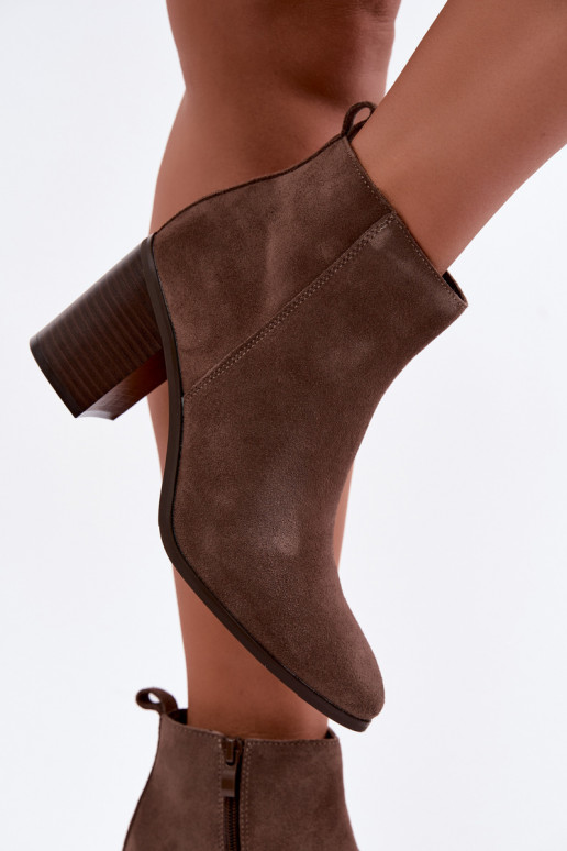 Haut aus INildleder Stiefel mit Heizung im Inneren Sergio Leone BT-49-S Tonfarbe