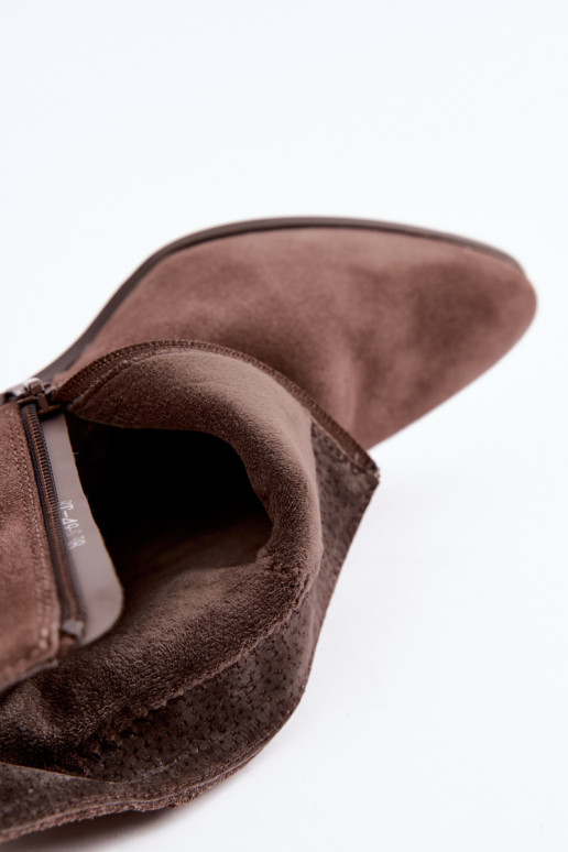 Haut aus INildleder Stiefel mit Heizung im Inneren Sergio Leone BT-49-S Tonfarbe