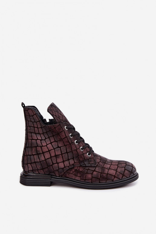 Haut Damenstiefel sich Zuarm laufen mit breiten Absätzen Artiker 55C1327 Burgund