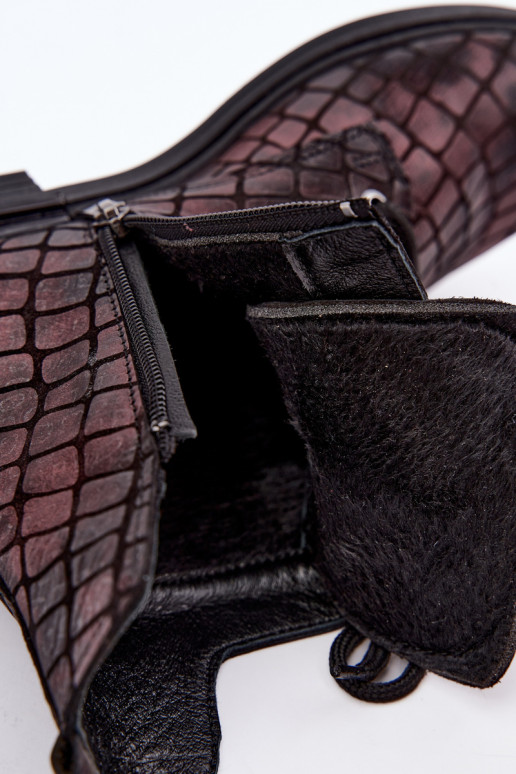 Haut Damenstiefel sich Zuarm laufen mit breiten Absätzen Artiker 55C1327 Burgund