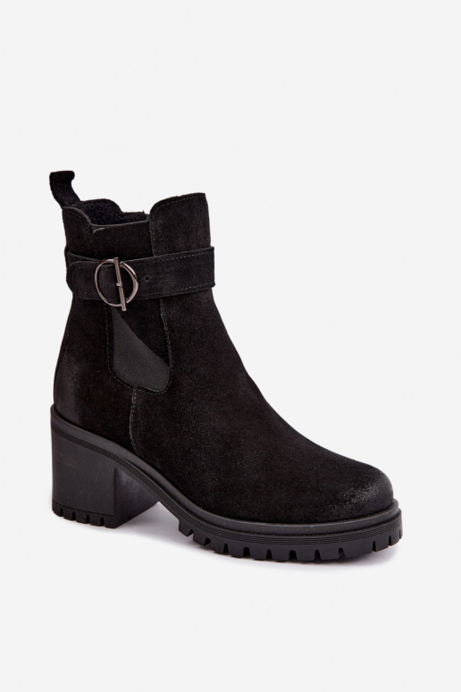 Haut INildlederschuhe Feminin mit Absätzen sich Zuarm laufen Zazoo 60601 schZuarze Farbe