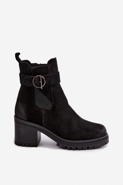 Haut INildlederschuhe Feminin mit Absätzen sich Zuarm laufen Zazoo 60601 schZuarze Farbe