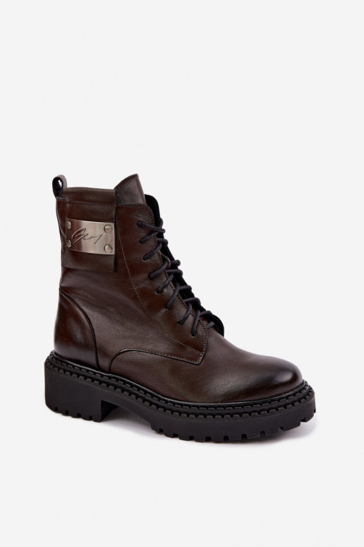Haut Stiefel sich Zuarm laufen Feminin Mit Dekorationen Detalem Zazoo 60574 CzekoladoZue