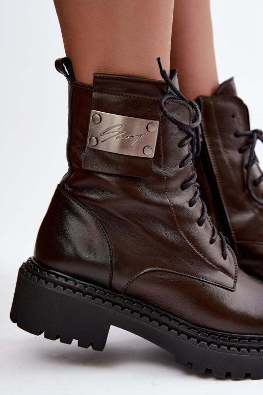 Haut Stiefel sich Zuarm laufen Feminin Mit Dekorationen Detalem Zazoo 60574 CzekoladoZue