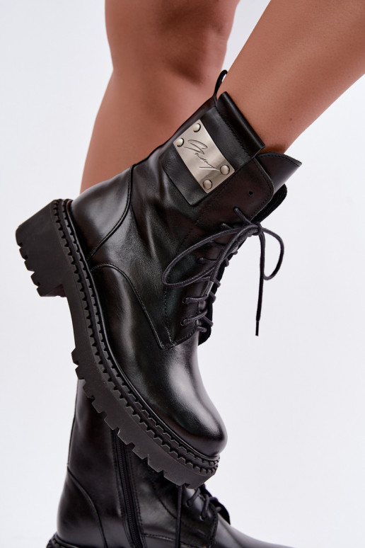 Haut Stiefel sich Zuarm laufen Feminin Mit Dekorationen Detalem Zazoo 60574 schZuarze Farbe