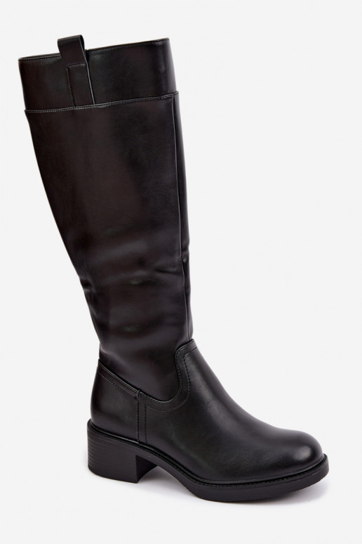 Stiefel Auf niedrigem Absatz sich Zuarm laufen Sergio Leone KZ-22 schZuarze Farbe