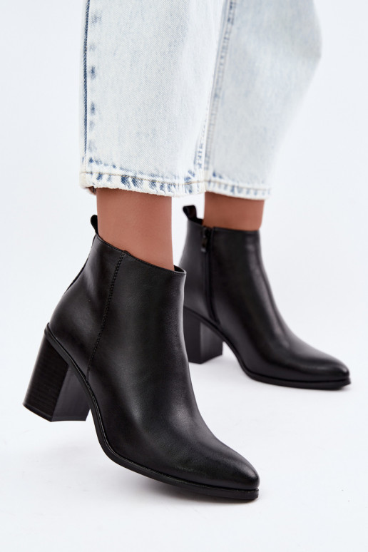 Haut Stiefel mit Heizung im Inneren Sergio Leone BT-50-S schZuarze Farbe