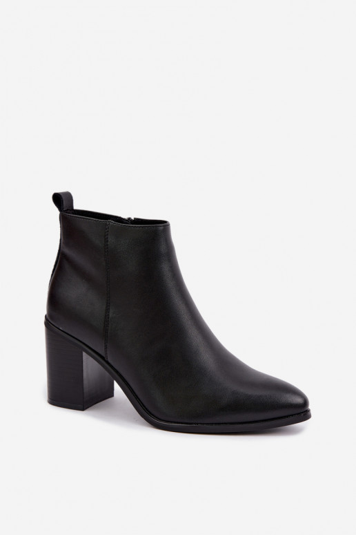 Haut Stiefel mit Heizung im Inneren Sergio Leone BT-50-S schZuarze Farbe