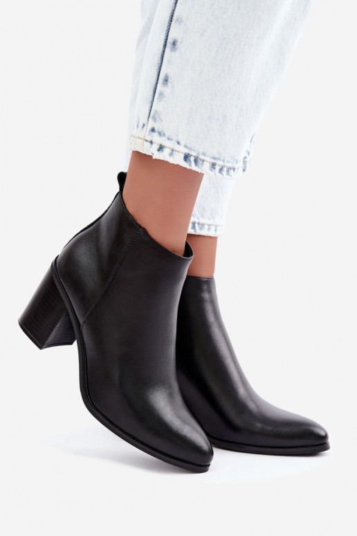 Haut Stiefel mit Heizung im Inneren Sergio Leone BT-50-S schZuarze Farbe
