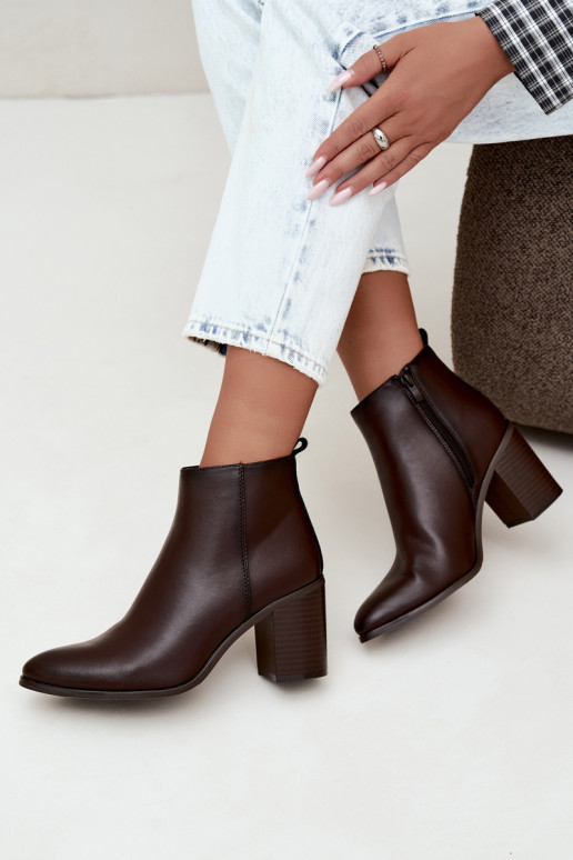 Haut Stiefel mit Heizung im Inneren Sergio Leone BT-50-S CzekoladoZue