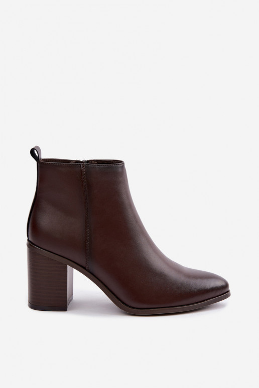 Haut Stiefel mit Heizung im Inneren Sergio Leone BT-50-S CzekoladoZue