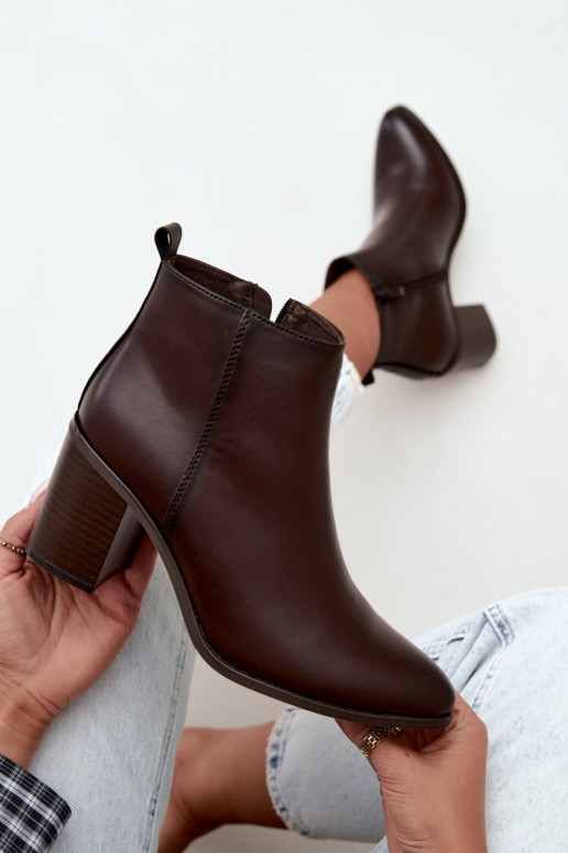 Haut Stiefel mit Heizung im Inneren Sergio Leone BT-50-S CzekoladoZue