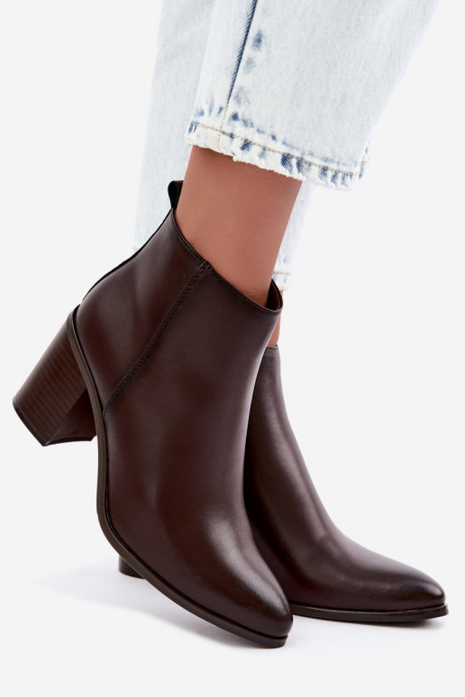 Haut Stiefel mit Heizung im Inneren Sergio Leone BT-50-S CzekoladoZue