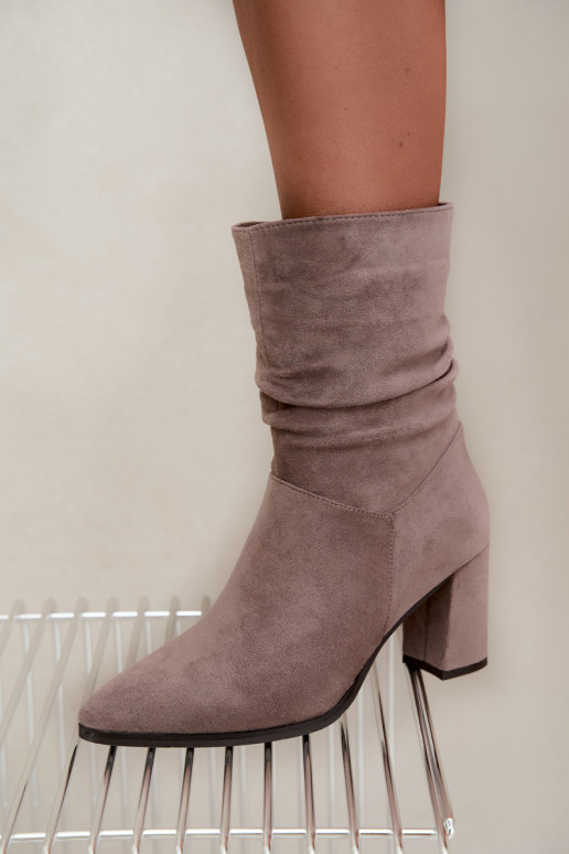 sich Zuarm laufen Damenstiefel Mit gekräuseltem Oberteil Tonfarbe Dalessia