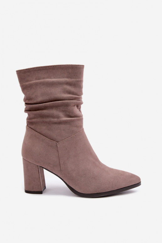 sich Zuarm laufen Damenstiefel Mit gekräuseltem Oberteil Tonfarbe Dalessia