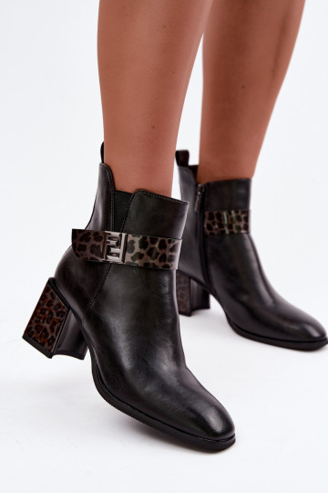 Haut Stiefel mit Heizung im InnerenDekoracyjnym Streifenem Artiker 57C0008 schZuarze Farbe 2