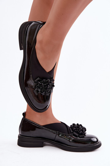 Damen Schuhe mit Ornamenten T.Sokolski S2 J26-271 in schwarzer Farbe