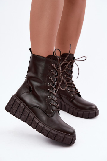 Haut Stiefel mit einer Plattform sich Zuarm laufen T.Sokolski AN Z26-160 CzekoladoZue
