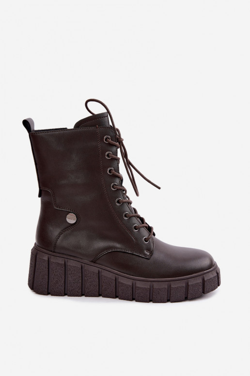 Haut Stiefel mit einer Plattform sich Zuarm laufen T.Sokolski AN Z26-160 CzekoladoZue