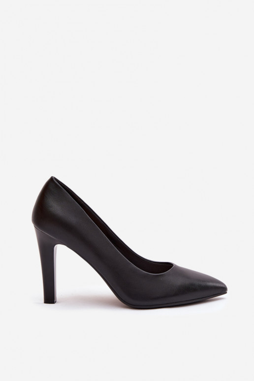 Schwarze High Heels aus Kunstleder Sergio Leone 1446