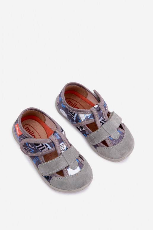 Kinderschuhe Milami mit Klettverschlüssen in Grau Reathiana