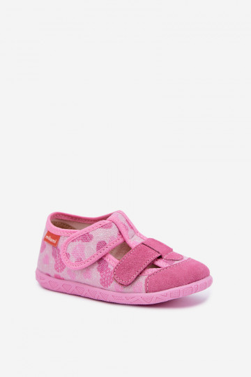 Kinderschuhe Milami mit Klettverschlüssen und glitzernden Herzen in Rosa Reathiana